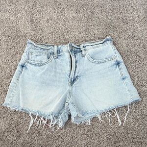 Altr’d Dtate Light Blue Denim Frayed Hem Women Shorts Size small